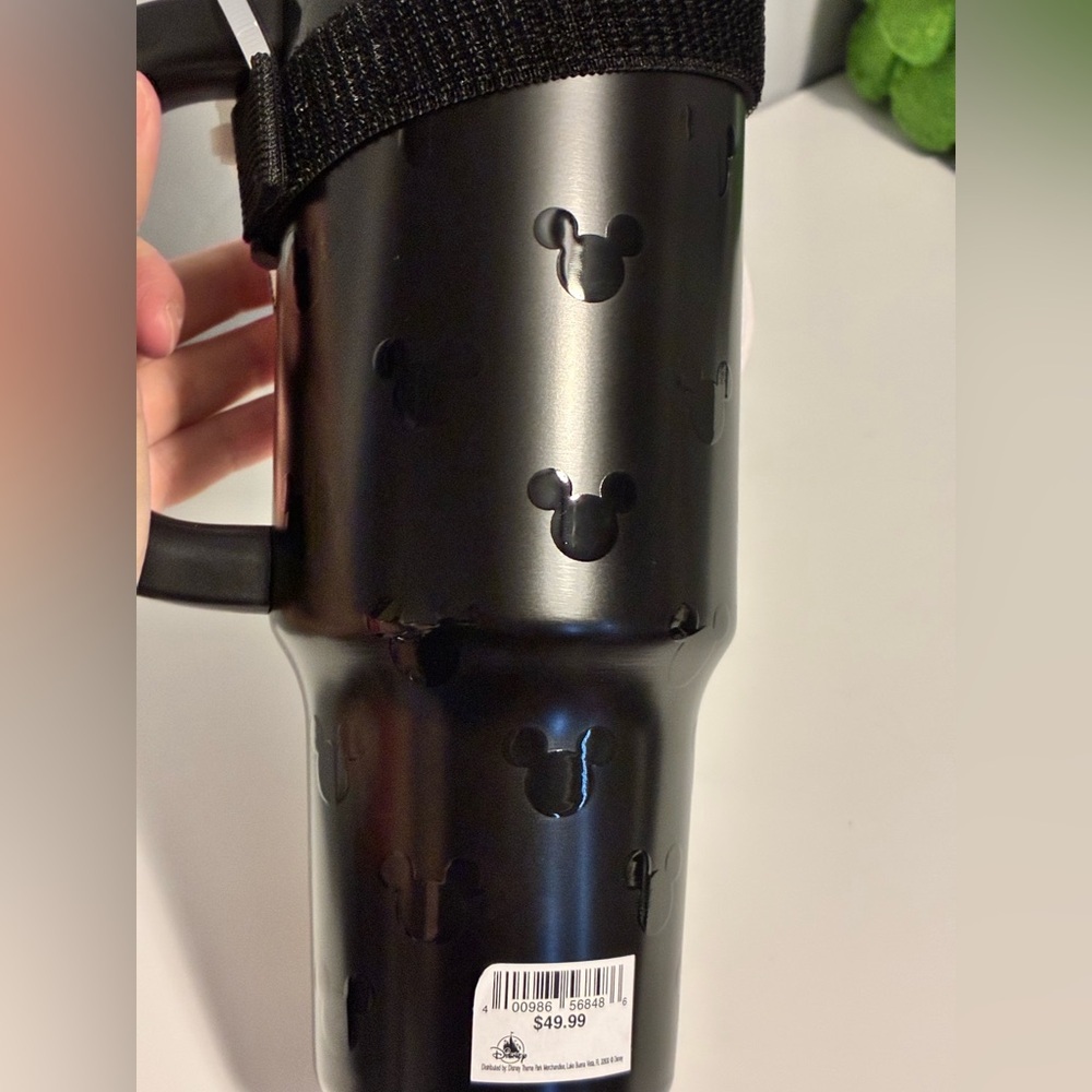 Disney Parks Black Tumbler with Mickey Logo with Mickey Straw and pouch - Picture 8 of 10